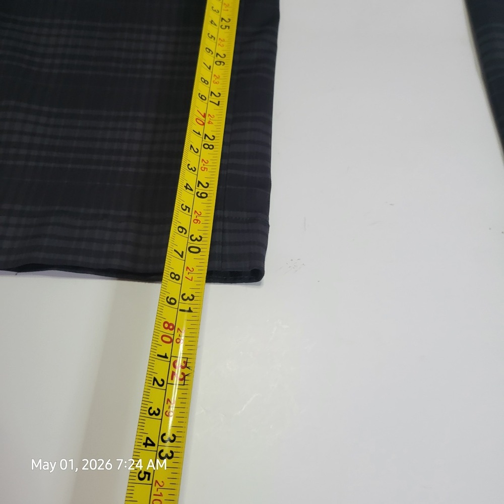 Nike Golf Tour Performance Dri-Fit Black/Gray Plaid Pants Mens 35x30 - Picture 7 of 15
